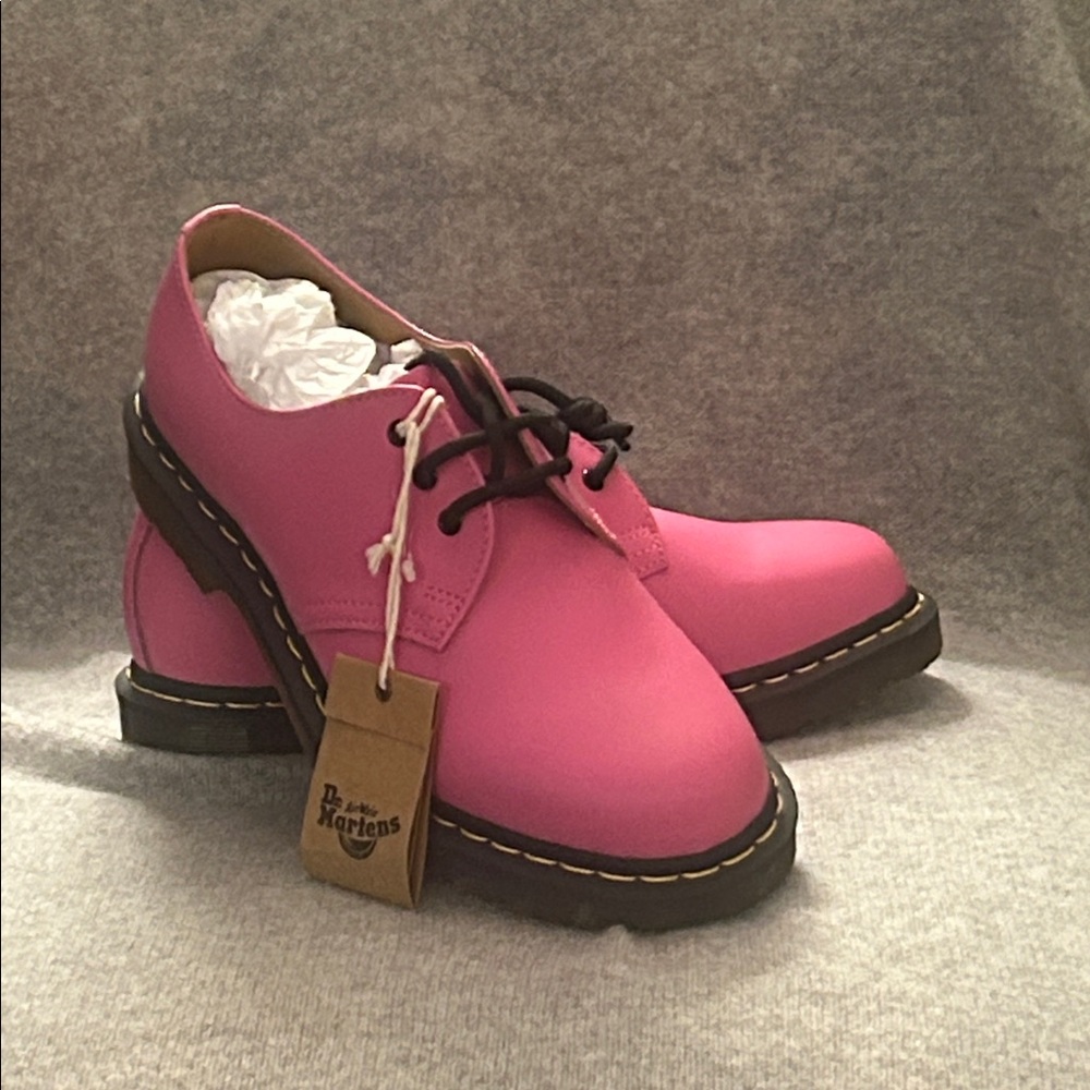 Dr. Martens Pink Leather Loafers